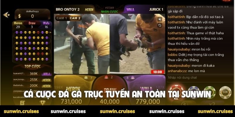 Cá cược đá gà trực tuyến an toàn tại Sunwin
