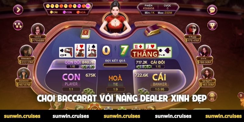 Chơi Baccarat với nàng Dealer xinh đẹp