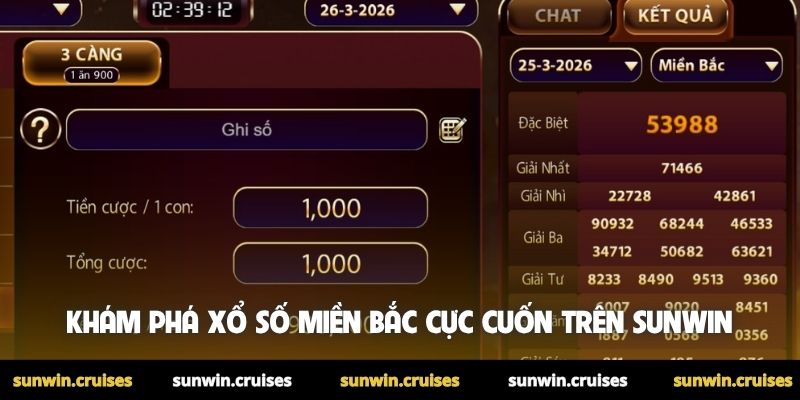 Khám phá xổ số miền Bắc cực cuốn trên Sunwin