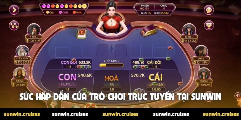 Sức hấp dẫn của trò chơi trực tuyến tại Sunwin