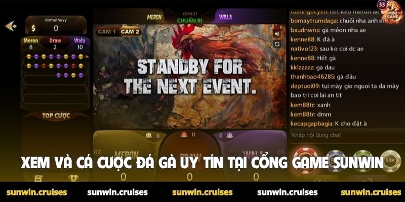 Xem và cá cược đá gà uy tín tại cổng game Sunwin